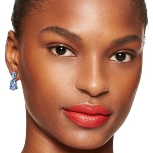 NEW Kate Spade Double Drop Blue Crystal Earrings - Picture 4 of 4